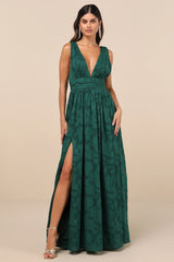 Sweet Sophistication Sage Green Burnout Floral Maxi Dress
