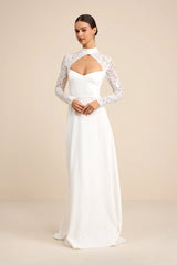 Keeley Lace Mock Neck Long Sleeve Maxi Dress