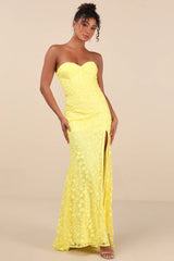 Romantic Beauty Red Floral Embroidered Strapless Maxi Dress