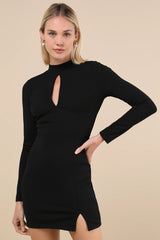 Sultry Favorite Dark Red Backless Mini Dress