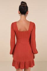 Coveted Sweetness Cream Pointelle Knit Long Sleeve Mini Dress