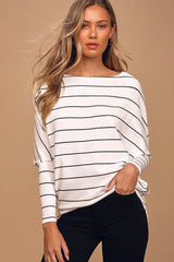 Verla Beige Dolman Sleeve Sweater Top