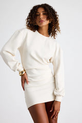 Bellamy Navy Jersey Knit Long Sleeve Mini Dress