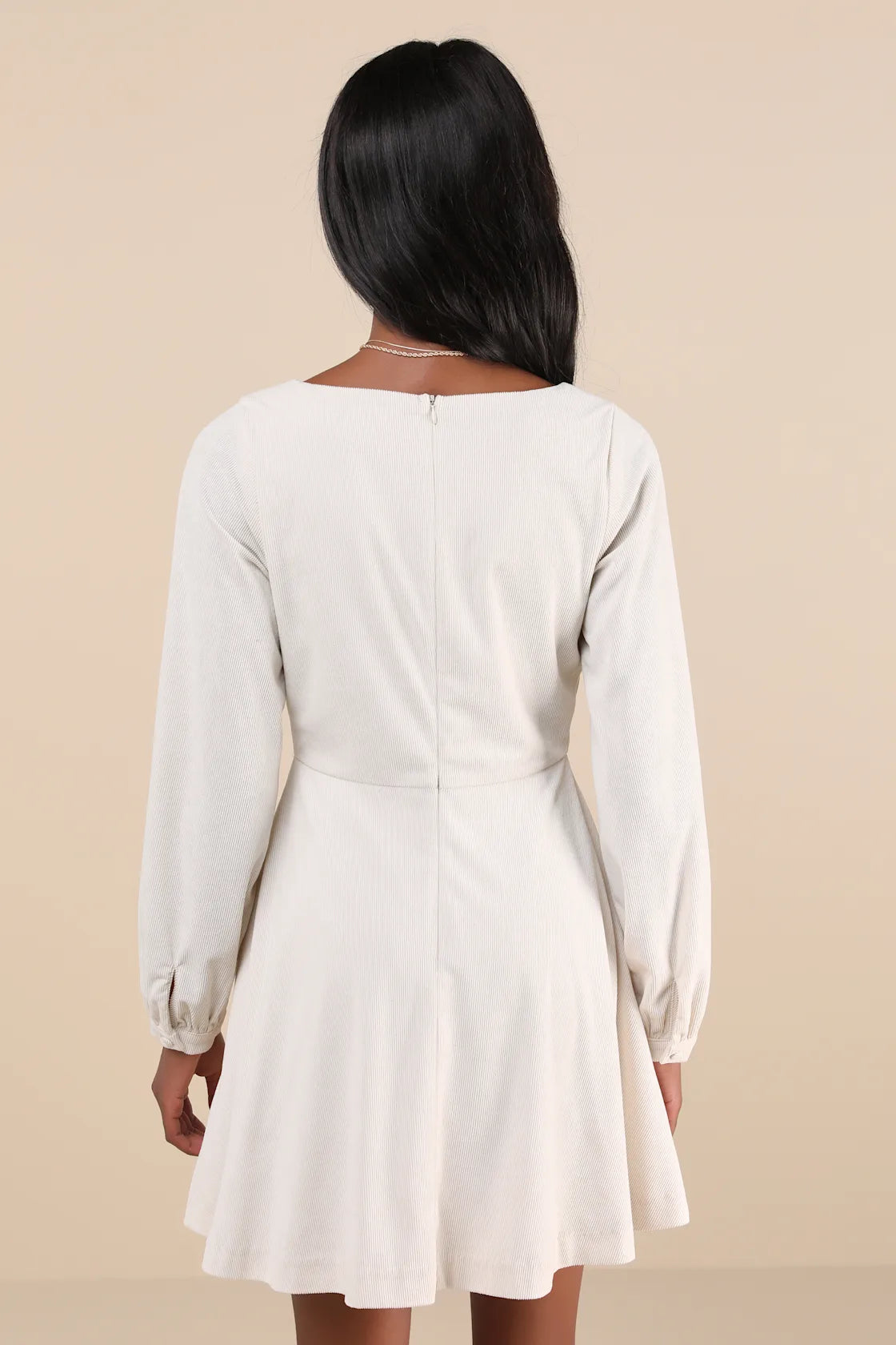 Daily Affection Brown Floral Corduroy Mini Dress With Pockets