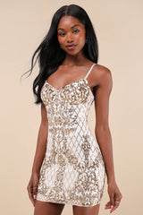 Moonlit Love Black Sequin Sleeveless Bodycon Mini Dress