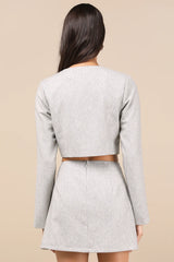 Preppy Pursuit Heather Grey Two-Piece Long Sleeve Mini Dress