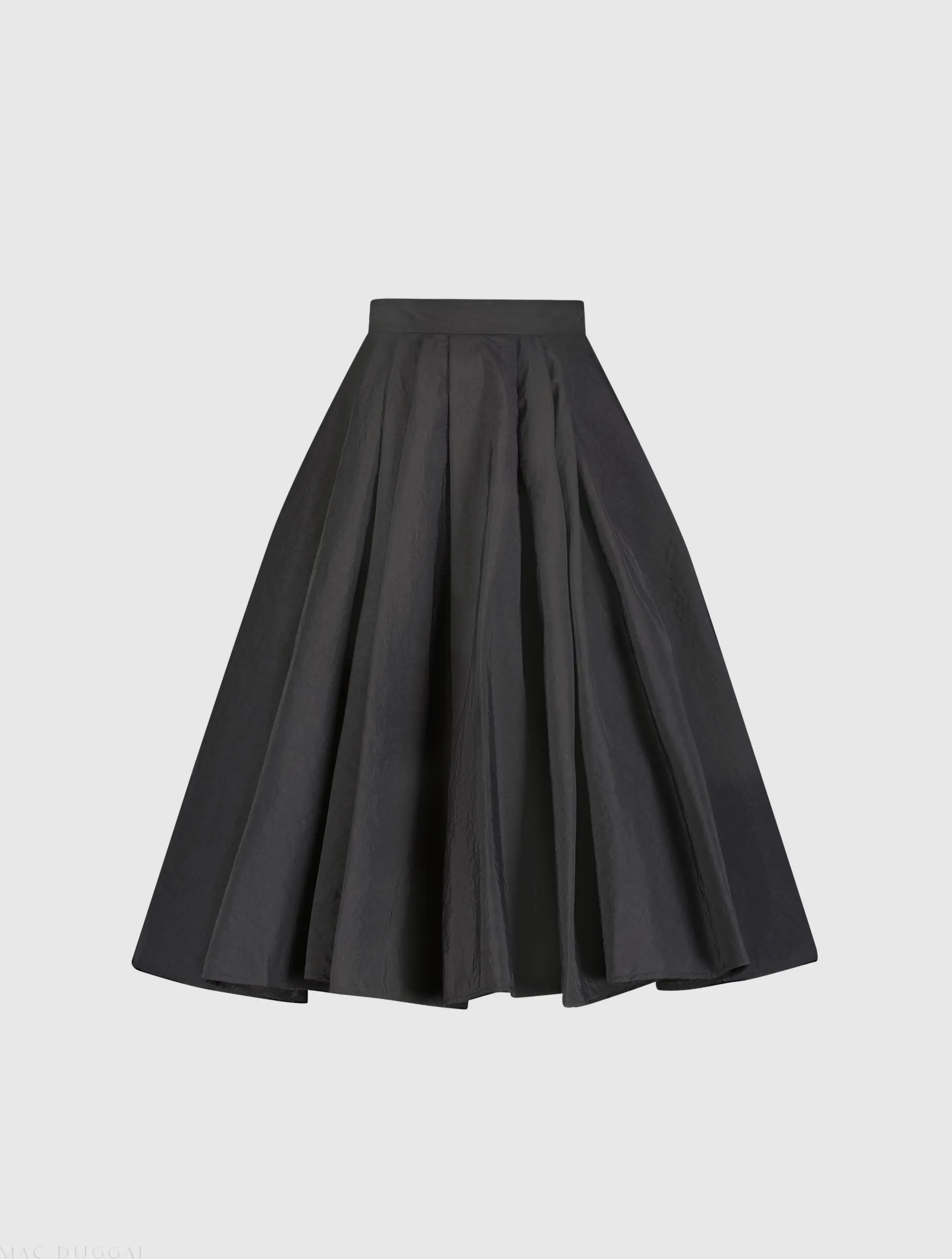 The Bubbly Black Faille High Waisted Midi Full Circle Skirt