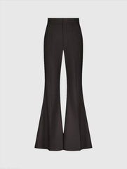 Black Classic Crepe Flared Trouser Pant - FINAL SALE